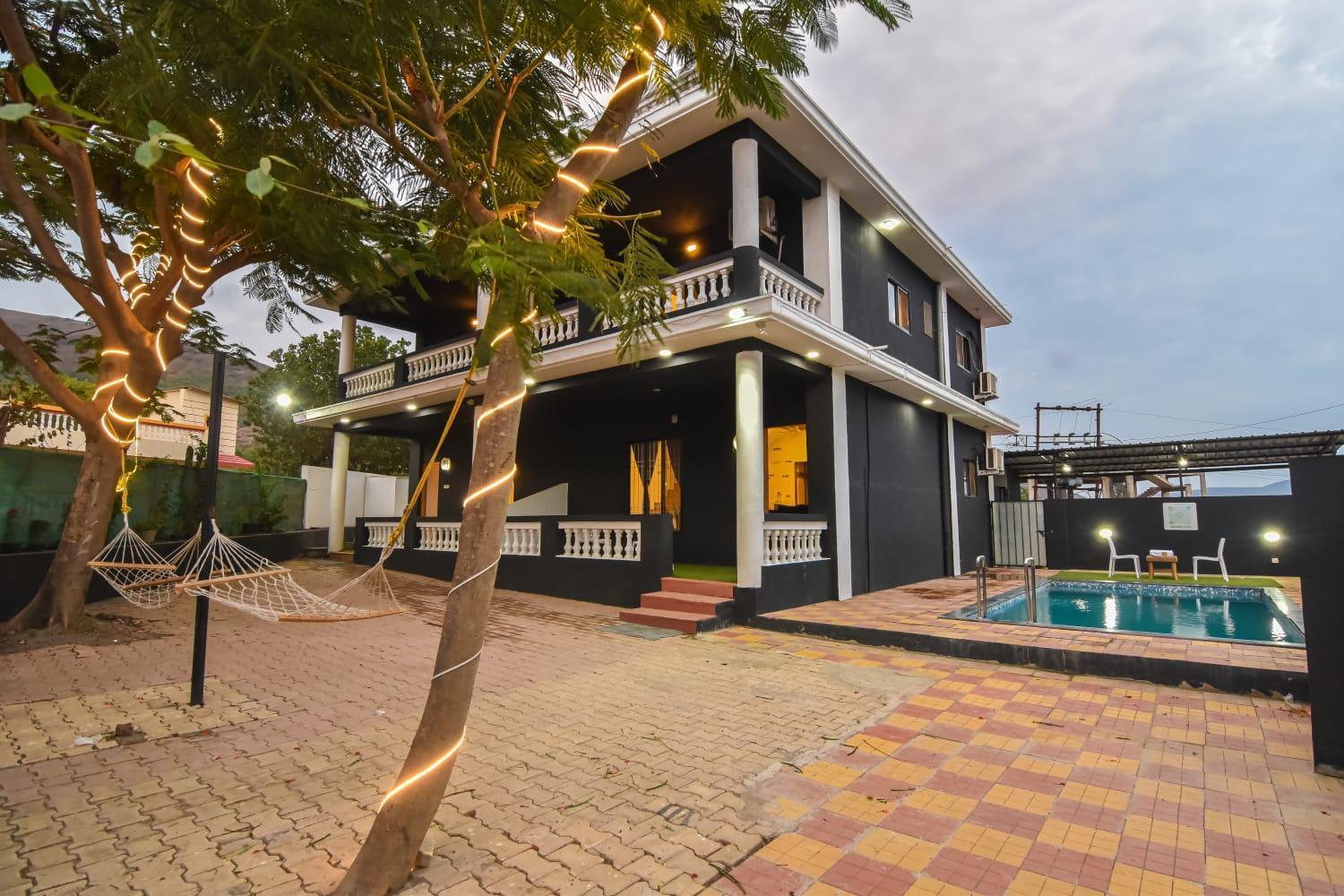 Empyrean Stay Ll 3Bhk Ll Black Horse Villa Ll Ac Ll Private Pool Ll Wifi II Lux Ll Lonavala Exterior foto